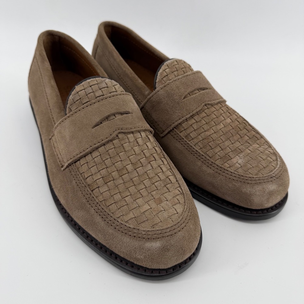 Sebago X Todd Snyder Woven Ryan tan Suede Loafers Men's 8.5 Brown Todd Snyder